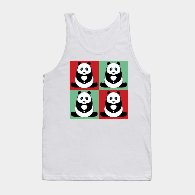 PANDA PAWS HEART 4 Tank Top by JeanGregoryEvans1